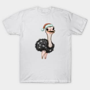 Cute Ostrich Drawing T-Shirt